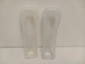 2x Silicone Cover Case Skin Sleeve for Nintendo Wii Controller White Official - Picture 1 of 4
