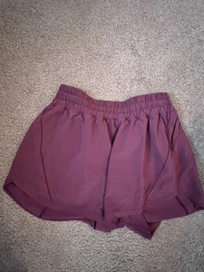Lululemon Track That High Rise 5” Shorts Maroon Size 10 - Picture 1 of 6