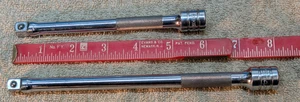Snap-on 3/8" Drive 2 KNURLED Extensions 8" FXK8 & 6" FXK6 - Picture 1 of 6