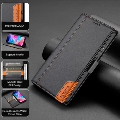 For Samsung S20/S21/S22/S23/S24/S25 Ultra Leather Flip Case Card Wallet Cover - Image 1 of 4