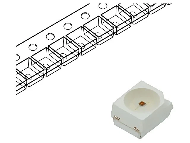 2X SMTL2-URC LED rot SMD PLCC2 750-850(typ)-1050mcd 1,7/2/2,3VDC 120° BIVAR - Bild 1 von 1