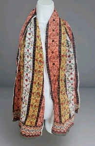 Vtg The Metropolitan Museum of Art Silk Scarf Made Korea 1996 Exclusive 62 x 15 - Picture 1 of 3