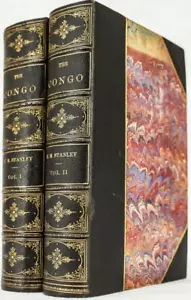 1885 Der Kongo & die Gründung seines Freistaates Henry Stanley Feinleder - Bild 1 von 12