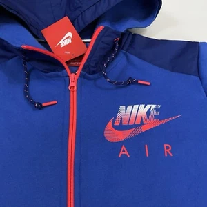 Nike AW77 Hybrid Full-Zip Hoodie Blue Air Max 678532-480 Men’s L New Defect 2015 - Picture 1 of 12