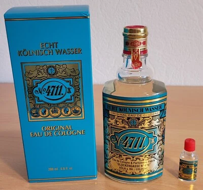 4711 Kölnisch Wasser Mini Miniatur Fläschchen und 200 ml Flasche OVP u. Beiblatt - Bild 1 von 4
