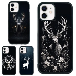 Shockproof Cover For Samsung Galaxy Apple iPhone Animal tattoo Reindeer - Picture 1 of 25