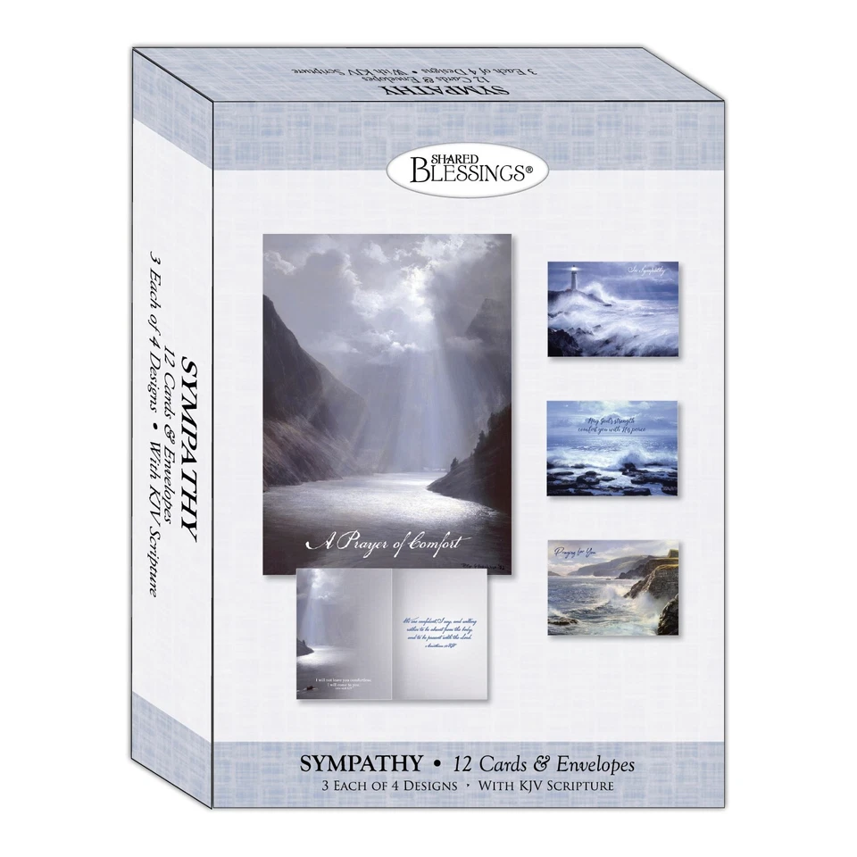 Card-Boxed-Shared Blessings-Sympathy-Coastlines (Box Of 12) - Image 1 of 1