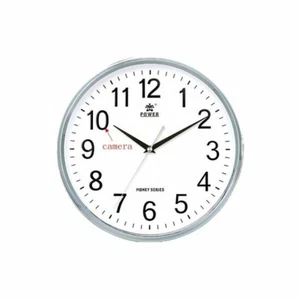 Horloge avec camera petite Full HD 1080P Wifi ronde beige - Photo 1/3