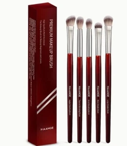 MAANGE 5pcs Eyeshadow Brush Contour brush, detail colouring brush, RED & BOXED - Picture 1 of 5