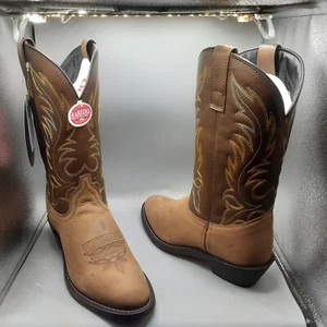 Laredo Kadi Western Boots Women's 8M Brown Tan Distressed C391 - Picture 1 of 10