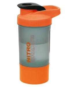 Botella agitadora de proteínas de 600 ml con bola mezcladora taza de almacenamiento - NARANJA - Imagen 1 de 9