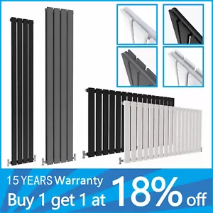 Designer Horizontal Vertical Flat Panel Radiator Single Double Central Heating - Picture 1 of 180