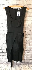 BUI YAH KAH Women's Black Sleeveless Zipper Stretch Dress + Belt Size: S NEW NWT - Picture 1 of 4