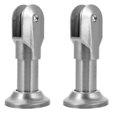 Contemporary Stainless Bathroom Partition Fittings - Set of 2