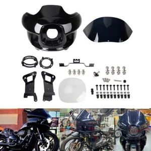 Montaje de parabrisas de carenado superior delantero para Harley Softail estándar FXST FXBB FXLR - Imagen 1 de 12