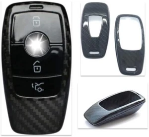 REAL CARBON FIBRE CASE FOR MERCEDES-BENZ A B C E G Class AMG GLE V177 W177 W222 - Picture 1 of 7