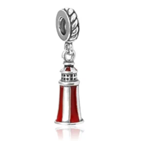 Lighthouse Charm Nautical Dangle Charm Pendant Jewelry European Bead - Picture 1 of 3