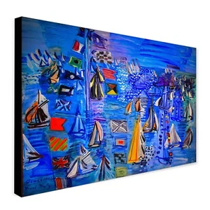 Regatta at Cowes - Sailing Wall Art by Raoul Dufy - Canvas Wall Art Framed Print - Picture 1 of 6