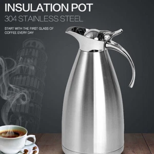 68oz Thermal Coffee Carafe for keeping hot & Cold,Stainless Steel Insulated Pot - Picture 1 of 14