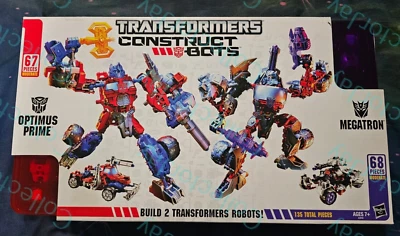 Hasbro Transformers Construct-Bots Paquete de 2 OPTIMUS PRIME Vs MEGATRON 135 Piezas Foto 1 de 2