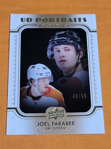 2019-20 Upper Deck Joel Farabee Rookie UD Portraits Gold Parallel 43/99 #P-52