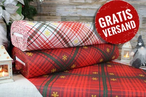 240cm Weihnachtsstoffe Popeline Baumwolle Stoff Baumwollstoff Meterware Basteln - Bild 1 von 8