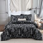 Soft Microfibre Doona Comforter Set Queen King Size Bedding Pillowcases Leaves