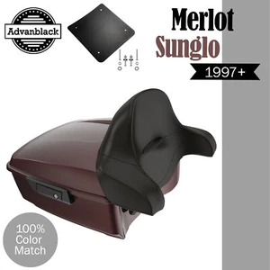 Almohadilla Advanblack MERLOT SUNGLO Rushmore King Tour Pak Pack para 97+ Harley/Softail - Imagen 1 de 13