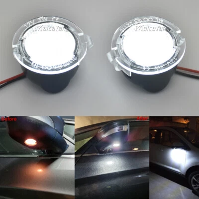 Luz LED debajo del charco retrovisor 2 piezas para Lincoln MKS 2009 2010 2011 2012-2016 Foto 1 de 4