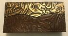 Gold Over Chocolate Western Leather Checkbook Cover Free Shipping