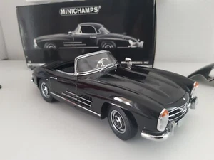 Mercedes 300 SL Roadster (W198-II) 1957 MINICHAMPS 1:18 Black - Box Originale. - Foto 1 di 13