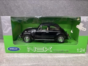 Welly 1/24 Scale Diecast 22436W - VW Beetle Hard Top - Black - Picture 1 of 5