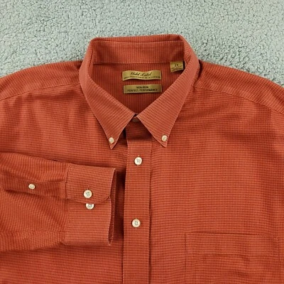 Roundtree & Yorke Gold Label Shirt Men 2XL XXL Orange Business Office Casual - Image 1 of 4