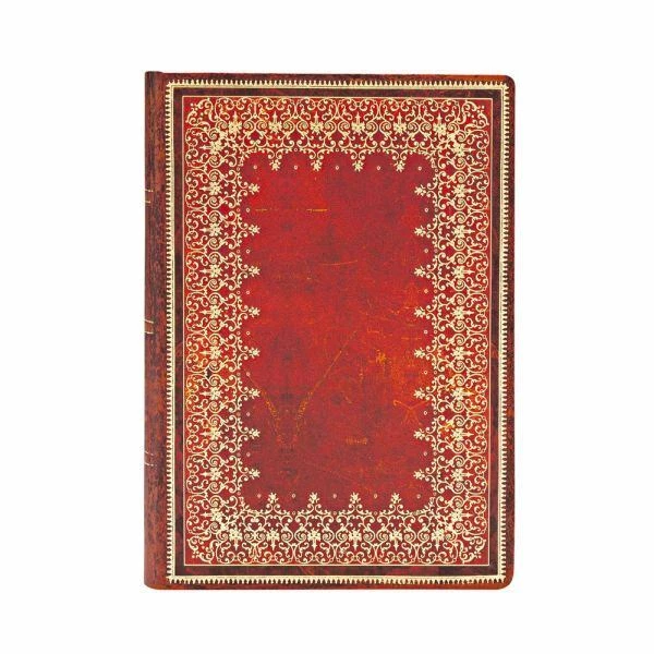 Paperblanks Journal Midi Lined 7x5" Special Edition Foiled Old Leather Red