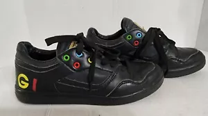 Coogi Australia Womens Sneaker Size 7 Black Leather Low Top Shoes - Picture 1 of 7