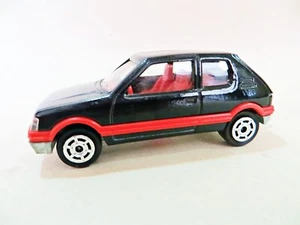 MAJORETTE 281/210 'PEUGEOT 205 GTi' BLACK. 1:53 SUPERB. VINTAGE. ORIGINAL - Picture 1 of 6
