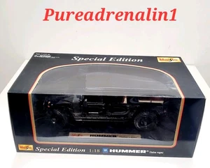 NEW Maisto Special Edition 1992 Black HUMMER H1 Wagon Die Cast Metal 1:18 Scale - Picture 1 of 4