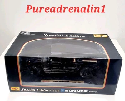 NEW Maisto Special Edition 1992 Black HUMMER H1  Wagon Die Cast Metal 1:18 Scale - Image 1 of 4