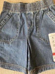 NEW Jumping Beans Baby Boys Blue Denim Jean Shorts Dark Tint Size 3T NWT - Picture 1 of 4