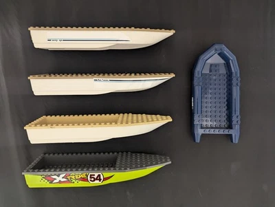 Lot Of 5 Lego Rubber Boat Blue 6440670 Hull Ship White 6244672 Green - Image 1 of 4