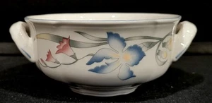 VILLEROY & BOCH RIVIERA FLAT CREAM SOUP BOWL WITH HANDLES 6" NO FLOWER INSIDE - Picture 1 of 6