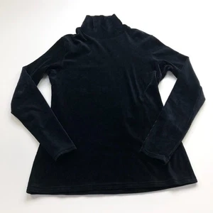 Gap Large Vintage VTG Pullover Corduroy Turtleneck Long Sleeve Top Black HRJ - Picture 1 of 16