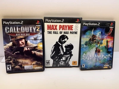 Ps2 Sony PlayStation 3 Juego Paquete Lote Call of Duty 2 Max Payne Summoner Foto 1 de 4