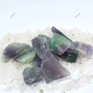 CERTIFIED 38 Ct Natural Fluorite Multicolor Lot Rough Uncut Loose Gemstone - Picture 1 of 9