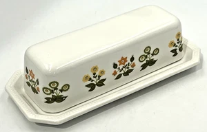 Vintage 70er Johnson Brothers Heritage Ironstone Posy bedeckt Butterdose 7" England - Bild 1 von 10