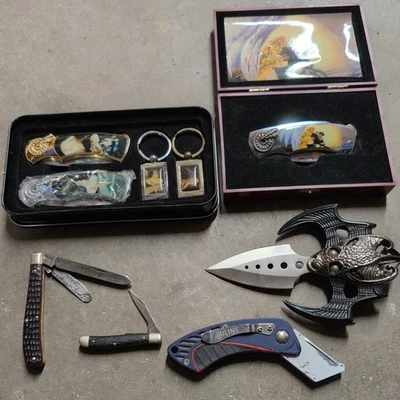 lot of 7 knives Pocket knives and dagger - Image 1 of 4