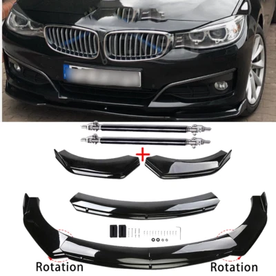 Front Bumper Lip Part Accessories Splitter Spoiler For BMW 320i 328i 330i F30 F Foto 1 de 4
