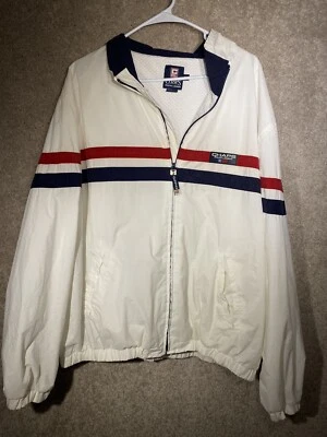 Cortavientos vintage Chaps Ralph Lauren rayas rojas y azules XL 90  Foto 1 de 4