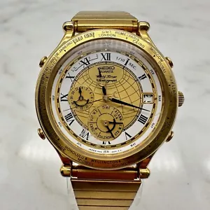 Scratched Seiko 6M15-9000 Age Of Discovery Chronograph Japan Working New Battery - Picture 1 of 15