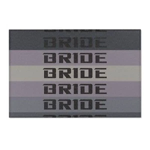 Bride Black Gray Area Rug, 90's JDM Bride Door Mat, BRIDE Floor Mat Toyota RX7  - Picture 1 of 4